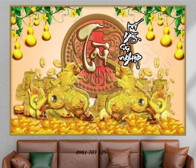 Tranh gạch 3D phong thủy