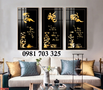 Tranh gạch 3D thư pháp