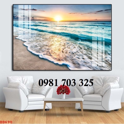 Tranh gạch 3d cảnh biển xanh