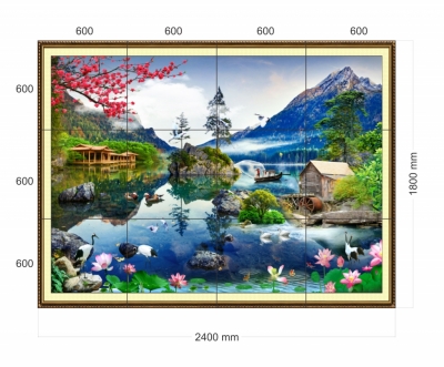 Gạch 3D - Phong cảnh thiên nhiên giao hòa