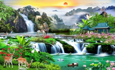 Tranh gạch 3d ốp mộ - N09