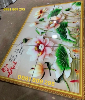 Tranh gạch hoa sen sứ ngọc SH646