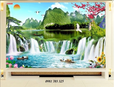 Tranh gạch 3D phòng khách- gạch tranh ốp tường