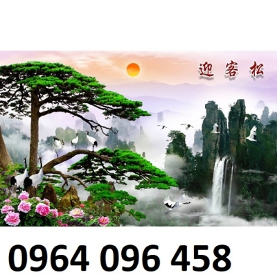 tranh gạch 3d phong thủy đồi núi - 456BV