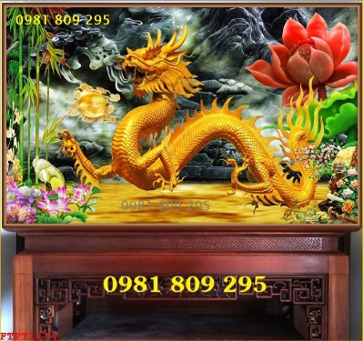 Tranh gạch rồng phượng phong thủy HD9222