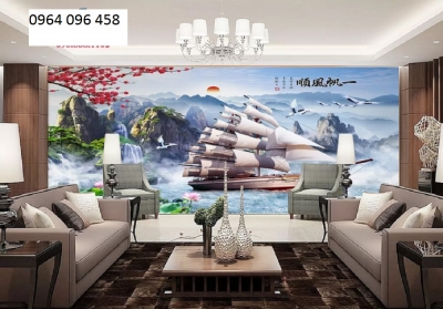 Tranh gạch 3d thuận buồm xuôi gió - NVB43