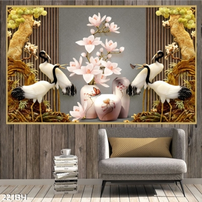 Gạch tranh bình hoa lục bình ốp tường HP722