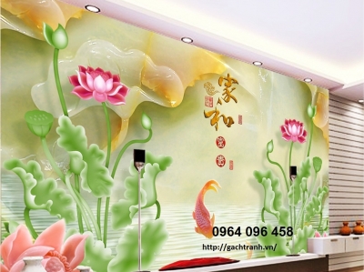 tranh gạch 3d giả ngọc - 23S