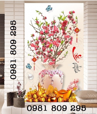 Tranh gạch men - gạch tranh bình hoa ngọc