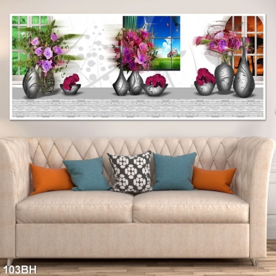 Tranh gạch bình hoa 3d đẹp