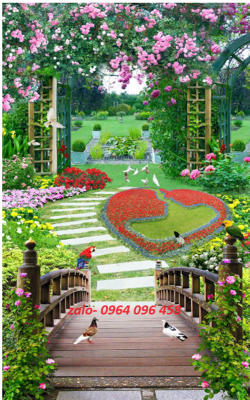 Tranh gạch 3d ốp tường khổ đứng - 6555CV