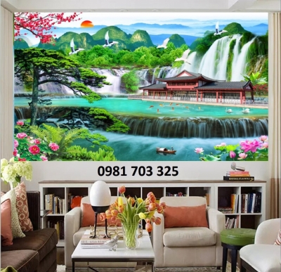 tranh gạch, gạch tranh 3D phong cảnh