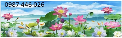 Tranh gach men hoa sen HP0222