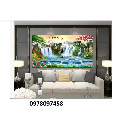 Tranh gạch 3D - tranh thác nước