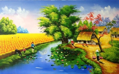 tranh cảnh đồng quê