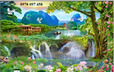 Tranh phong cảnh - gạch tranh 3D