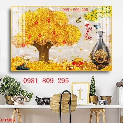 Tranh gạch , gạch cao cấp 3d kim tiên tiền HN8383