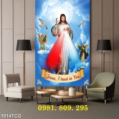 Tranh gạch , gạch công giáo 3d