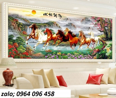 Tranh gạch 3d bát mã - SMCX44