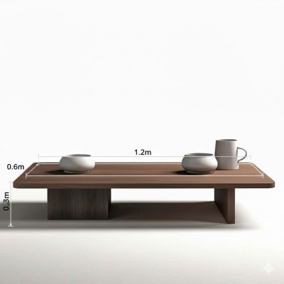 Bàn trà thấp 1m2-60