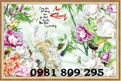 Tranh phong cảnh đồng quê - gạch 3d