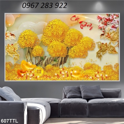 Tranh phong thủy 3d ốp tường đẹp