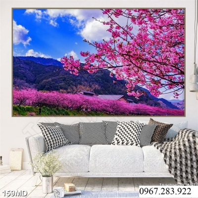 Gạch trang trí hoa đào