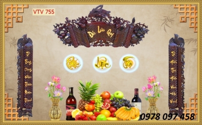 Tranh câu đối phòng thờ