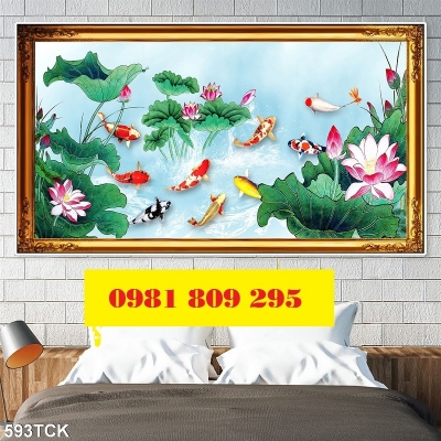 Gạch tranh cao cấp hoa sen