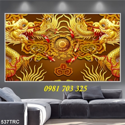 tranh rồng phong thủy- gạch tranh 3D