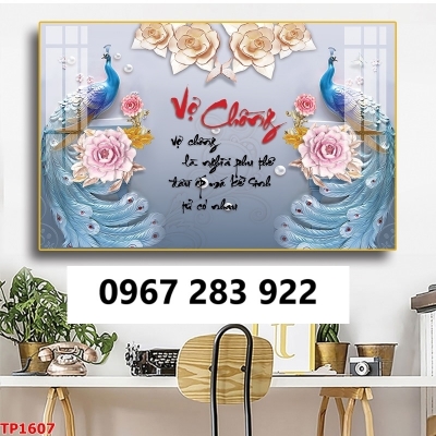 Tranh gạch thư pháp ốp 3d