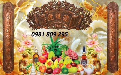 tranh gạch ốp tường 3d phòng thờ