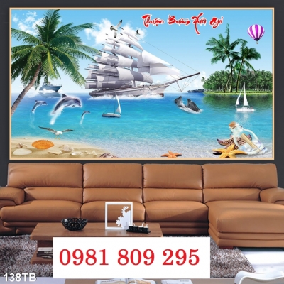 Gạch tranh thuyền cao cấp 3d