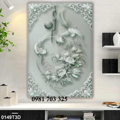 Gạch tranh hoa 3D đẹp phong thủy