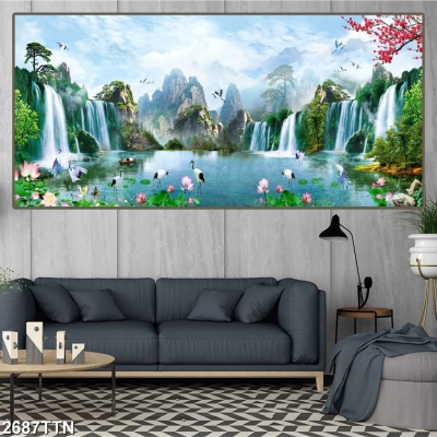 Tranh dán tường 3D, gạch tranh phong cảnh thiên nhiên
