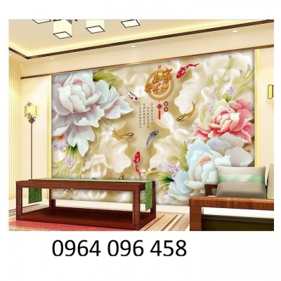 Tranh gạch 3d ốp tường hoa mẫu đơn - 2SXC63