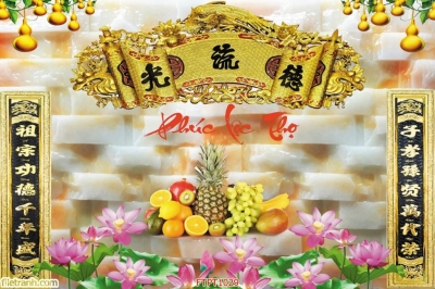 Gạch ốp tường 3D ban thờ