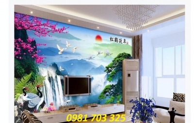 Gạch tranh 3D phong cảnh ốp tường