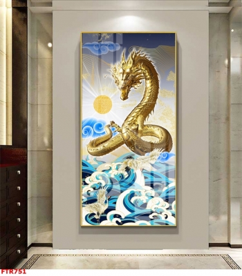 Gạch tranh đẹp rồng phượng 3D