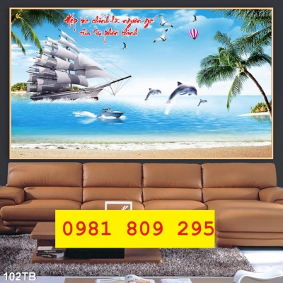 Tranh gạch thuyền buồm