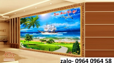Gạch tranh 3d thuận buồm xuôi gió - MN95