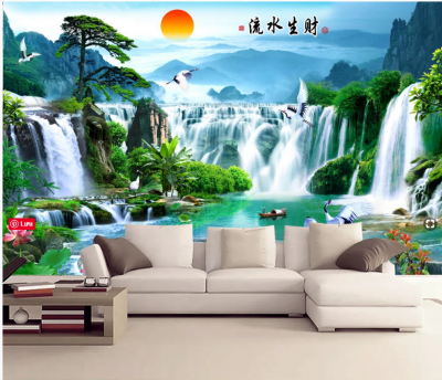 Tranh gạch 3D phong cảnh phòng khách