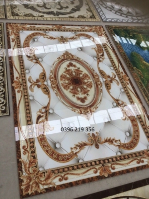 Thảm hoa văn khắc kim nhập khẩu kích thước 1,6x2,4m trang trí