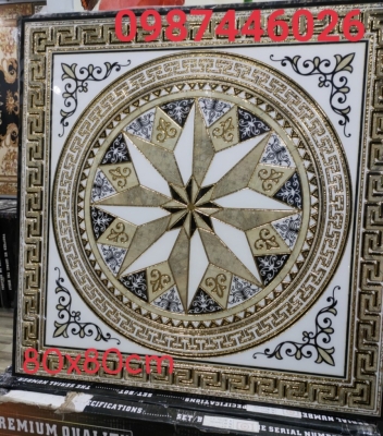 Gạch cầu thang, chiếu nghỉ, gạch thảm hoa HP9283