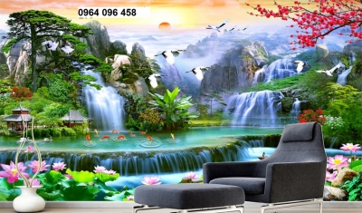 tranh phong cảnh - gạch tranh 3d - AH76