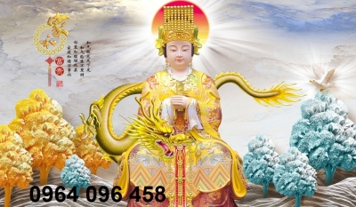 Tranh gạch ốp tường phòng thờ phật - KX32