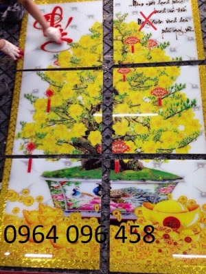 tranh gạch 3d kim tuyến - AHJ67