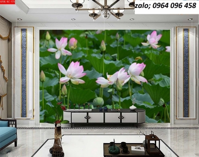 Tranh gạch 3d hoa sen - MX966