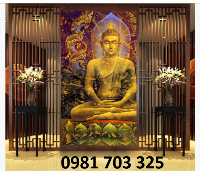 tranh phòng thờ, tranh gạch Phật Giáo ốp tường