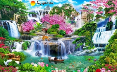 Tranh gạch 3d phong cảnh đồng quê - CBVV8